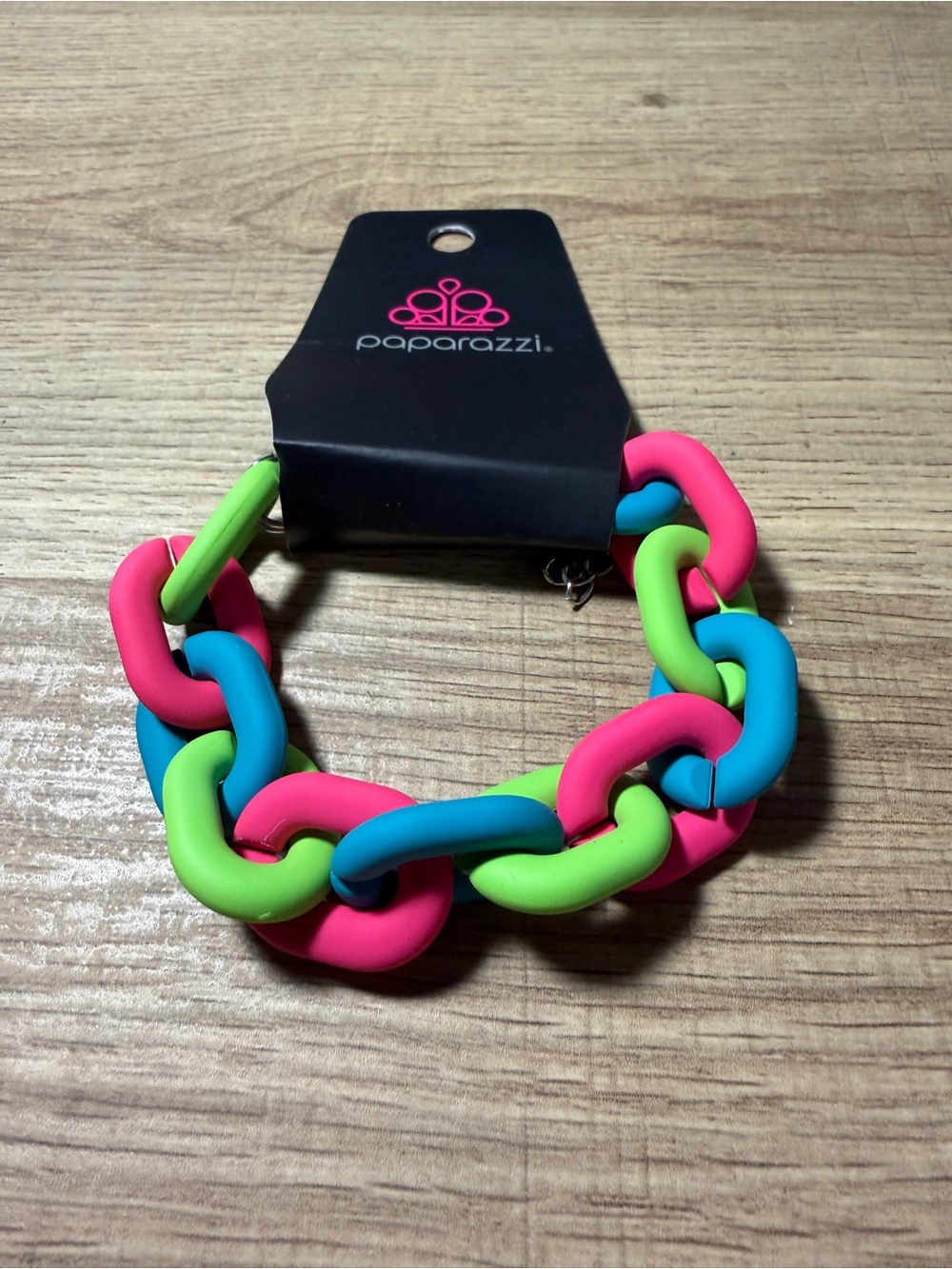 Paparazzi Kids Chunky Neon Link Bracelet - Pink, Blue, Green